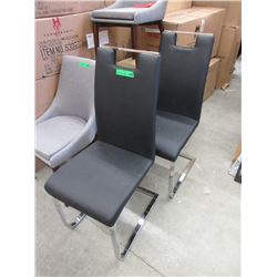 Pair of New Stylus Leather Like Dining Chairs