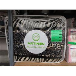 New Queen Size Animal Stripe Sherpa Blanket