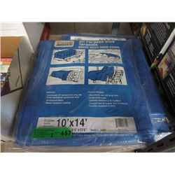 2 New 10 Foot  x 14 Foot Blue Poly Tarps