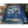 Image 1 : 2 New 10 Foot  x 14 Foot Blue Poly Tarps