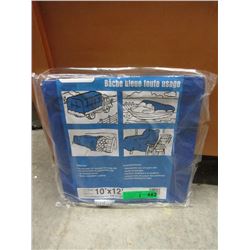 2 New 10 Foot  x 12 Foot Blue Poly Tarps