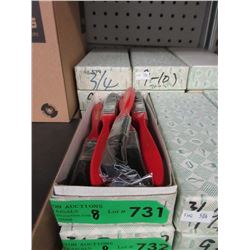 8 Dozen New 3/4" Pure Bristle Paint Brushes