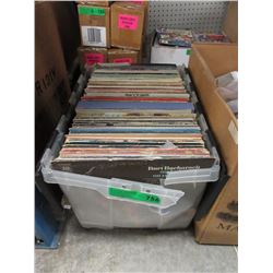 Tote of Vintage LP Records