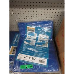 Western Rugged 10 Foot x 20 Foot Blue Tarp