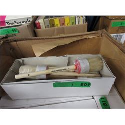 3 Boxes of New # 12 Round Bristle Brushes