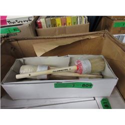3 Boxes of New # 12 Round Bristle Brushes