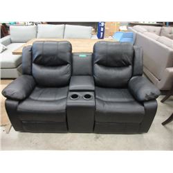 New Leather Double Reclining Theater Style Sofa