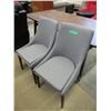 Image 1 : Pair of New Grey Side Chairs