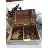 Image 1 : Pine Box with Brass Doorknobs & More