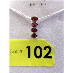 Diamond & Garnet Journey Necklace