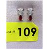 Image 1 : New Garnet & Diamond Earrings