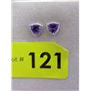 Image 1 : New Amethyst & Diamond Stud Earrings