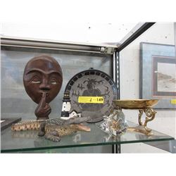 Alligator Figure, Wood Mask Figurine & More