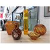 Image 1 : 5 Pieces of Amber Glass Vases