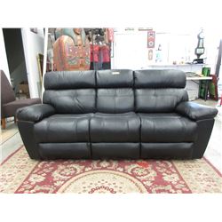 Black Leather Power Reclining Sofa