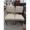 Image 1 : Pair of New Oatmeal Colour Fabric Dining Chairs