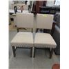 Image 1 : Pair of New Oatmeal Colour Fabric Dining Chairs