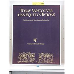 Vintage Vancouver Stock Exchange Framed Poster