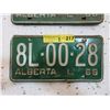 Image 1 : Pair of 1968 Alberta License Plates