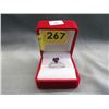 Image 2 : Purple Amethyst & Diamond Solitaire Ring