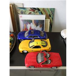 3 Die-Cast Scale Model Cars - 1:24 Scale