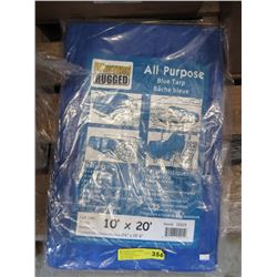 New Western Rugged 10 Foot x 20 Foot Blue Tarp