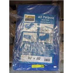 New Western Rugged 10 Foot x 20 Foot Blue Tarp