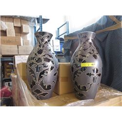 Pair of New 20" Glazed Ceramic Vases