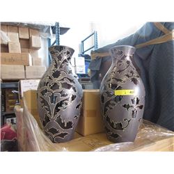 Pair of New 20" Glazed Ceramic Vases