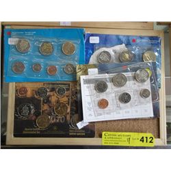 4 Canadian Uncirculated Coin Sets w/ Envelopes