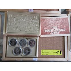 1977 Indian Heritage Series Coin Set in Case