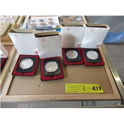 4 Canadian Uncirculated Specimen Dollar Coins
