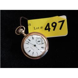 Vintage Waltham 0s Engraved Case Pocket Watch