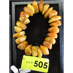 Chunky Amber Coloured Bracelet