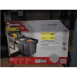 New 2-Bin Pull Out Waste Bin Unit