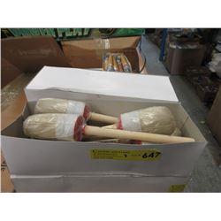 3 Boxes of #12 Round Bristle Brushes