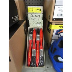 8 Dozen New .75" Pure Bristle Paint Brushes