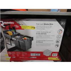 New 2-Bin Pull Out Waste Bin Unit