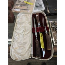 Vintage Sheffield Carving Set in Original Case