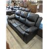 Image 1 : New Black Leather Manual Reclining Sofa