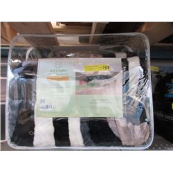 New Geometric Pattern Queen Size Sherpa Blanket