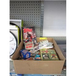 Box of Assorted Sports Trading Cards