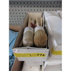 3 Boxes of New #12 Round Bristle Brushes