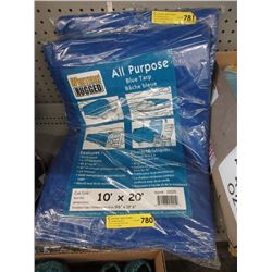 New Western Rugged 10 Foot x 20 Foot Blue Tarp