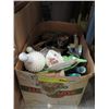 Image 1 : Box Lot of Assorted China & Glass Collectibles