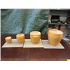 Image 1 : New 4 Piece Glazed Ceramic Plant Pot Set