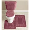 Image 2 : Scroll 5pc Bath Rug Set Berry