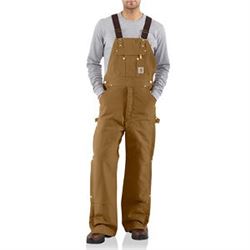 Carhartt Mens Quilted Bib Overalls Size 36/30