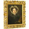Image 1 : Mid C19th English school - PORTRAIT OF A LADY WEARING A BONNET - oil on canvas,...