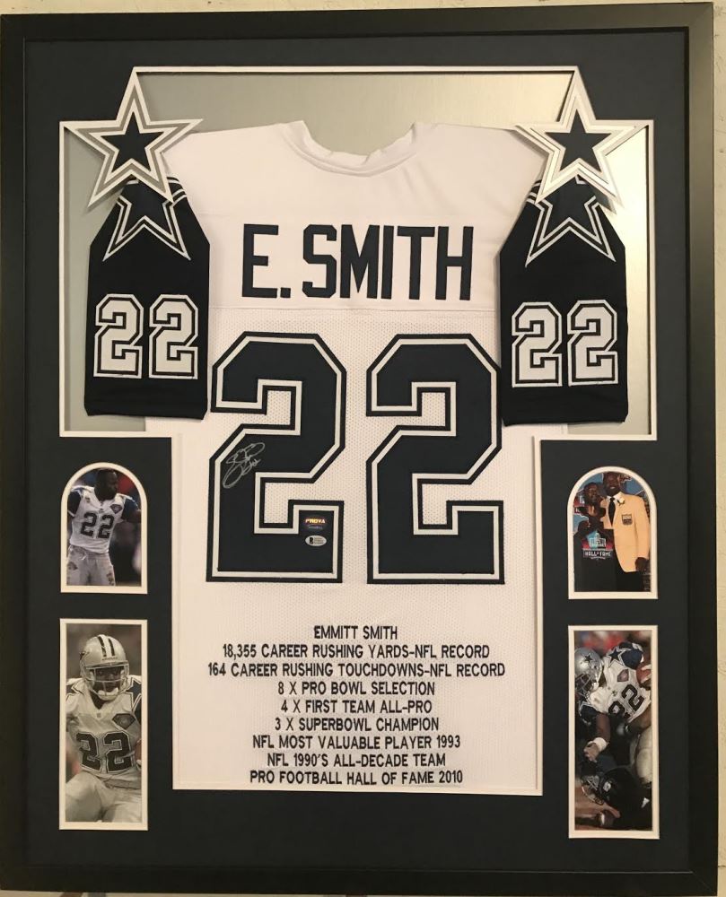 emmitt smith framed jersey